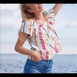 Jcrew striped shirt medium